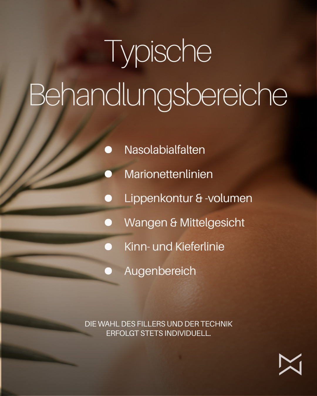 Typische Behandlungsbereiche für Hautfüller