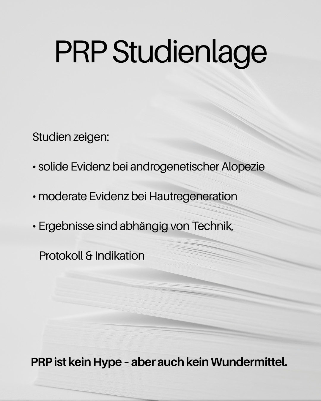 Studienlage zu PRP
